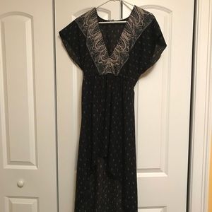 70’s high- low midi dress